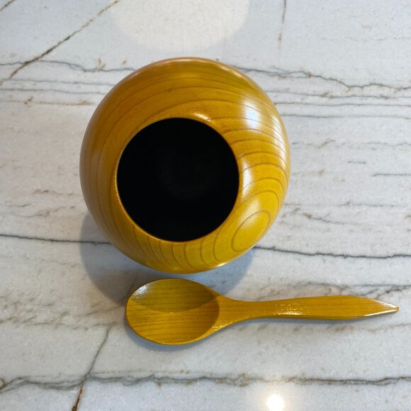 MCM Nut Snack Bowl Orb/Globe w/serving spoon - Picture 3 of 5